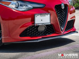 Alfa Romeo Giulia Front Spoiler - Carbon Fiber - Italia Style - Stile Italia - Base Model - V1 - One Piece Design 